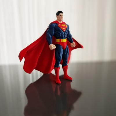 Superman (Man of Steel) - Detaylı Renkli 3D Figür